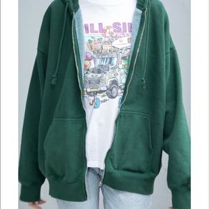 Rare brandy Melville emerald green Carla hoodie